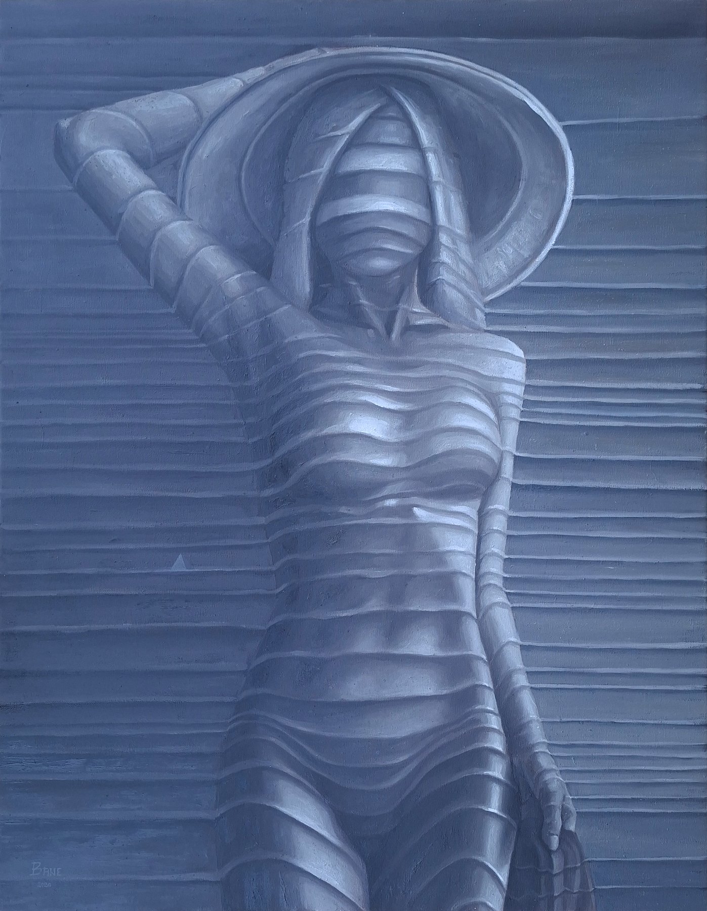 Invisible Architecture, oil on canvas, 70 × 90 cm, 2026